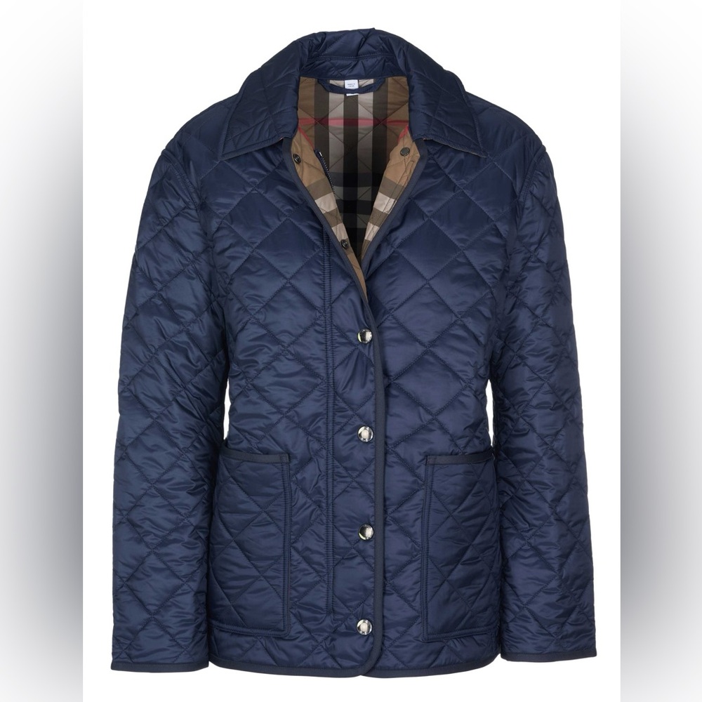 Burberry Navy Quilted Puffer Jacket